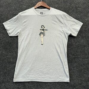 Magpul Hula Girl T-Shirt Mens Small Gray Pin Up Graphic Short Sleeve Crew Neck
